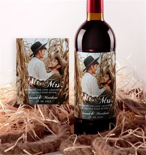 photo wine label custom wine labels personalized wedding wine label wine gift instant