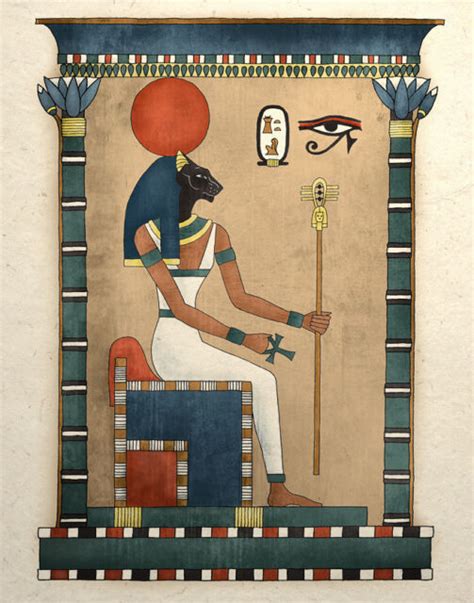 egyptian art print ancient cat goddess bastet wall decor ebay