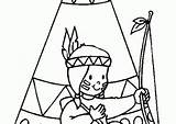 Coloring4free Coloring Indian Pages Teepee sketch template