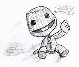 Sackboy Coloring Drawing Pages Realistic Pencil Colorful Sketch sketch template