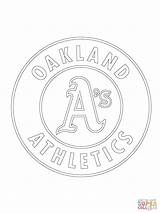 Coloring Oakland Logo Pages Athletics Mlb Baseball Sport Printable Book Color Supercoloring Choose Board sketch template