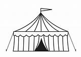 Tent Circus Cliparts Coloring Kleurplaat Circustent Circo sketch template