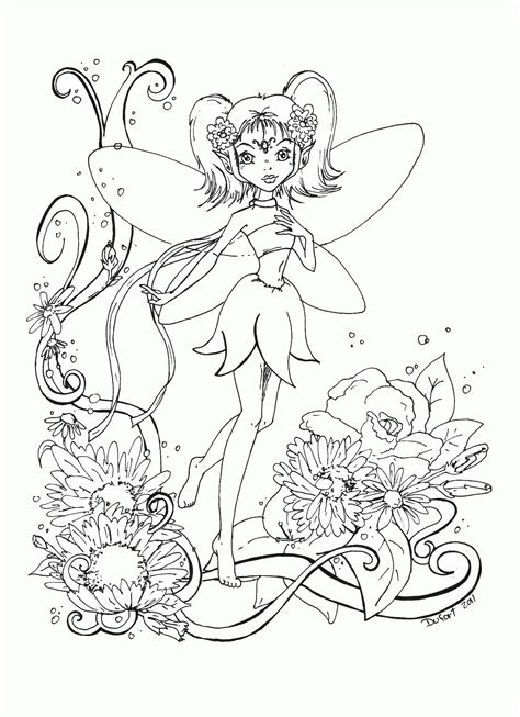 printable fairy coloring pages  adults coloring home