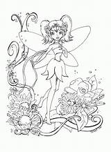 Fairy Coloring Pages Fairies Printable Adults Adult Cute Colouring Sheets Color Jadedragonne Flowers Deviantart Books Lineart Kids Disney Beautiful Flower sketch template