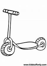 Coloring Pages Scooter Colouring Kids Printable Scooters Means Crafts Transportation Choose Board sketch template