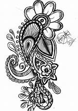 Paisley Drawings Clipart Coloriages sketch template