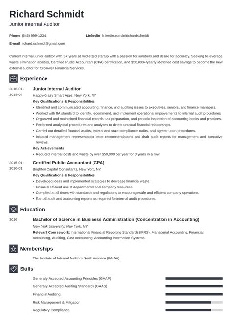 auditor resume sample guide  examples