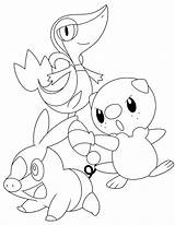 Pokemon Coloring Pages Oshawott Tepig Snivy Print Dewott Color Pikachu Getcolorings Go Drawings Printable Bubbas Book Colouring Ivy Bilder Colorings sketch template