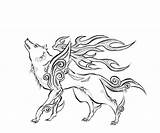 Okami Amaterasu Coloring Pages Sketch Another sketch template