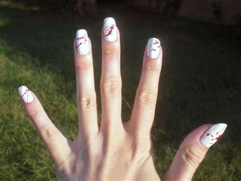 concrete  nail polish dexter blood spatter halloween nails