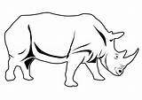 Rhinoceros Coloring Printable Pages sketch template