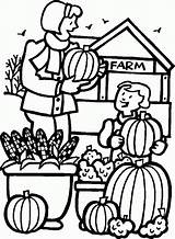 Coloring Pages Fall Pumpkin Farm Kids Patch Printable Color People Family Picking Preschool Clipart Sheets Print Apple Drawing Line Jobs sketch template