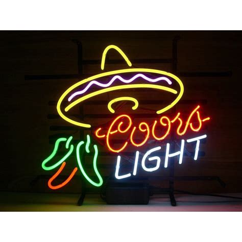desung brand  coors light cayenne neon sign lamp glass beer bar pub man cave sports store