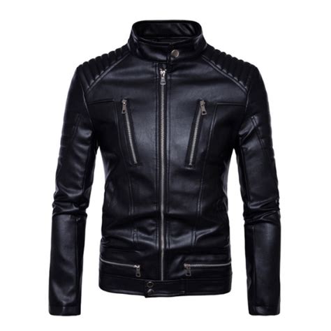 Buy Men S Multi Pocket Motorcycle Leather Jacket Best