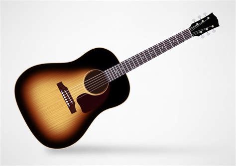 gibson   true vintage acoustic guitar  vector