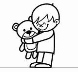 Boy Coloring Teddy Pages Coloringcrew Book sketch template