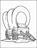 Wagon Pioneer Getdrawings Drawing Covered Coloring sketch template
