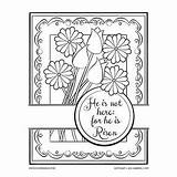 Coloring He Easter Risen Religious Adult Pages Spring Coloringbliss Words Christian Color Flowers Adults sketch template