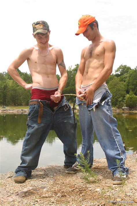 jeremiah johnson and cody takes a piss outdoors