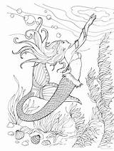 Mermaids Realistic Book Pregnant Colorier Printables Ocean Sirenas Sirene Lineart Elegant Meerjungfrau Bestcoloringpagesforkids Dragonflytreasure sketch template