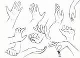 Reaching Manos Gesture sketch template