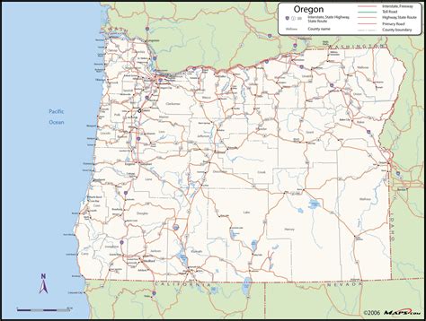 oregon county wall map mapscomcom