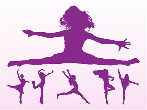 200 free vector dancing girls silhouettes