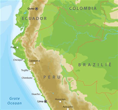Kaart Van Noord Peru Bij Van Verre Reizen