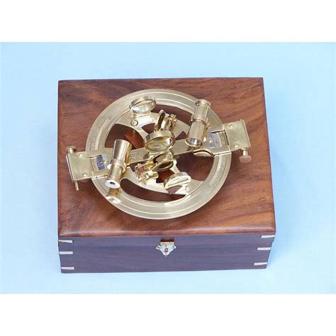 round sextant with rosewood box 8 inches rosewood box nautical decor