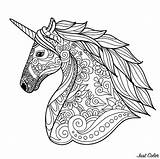 Head Unicorns sketch template