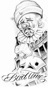 Tattoo Drawings Chicano Clown Cholo Tattoos Lowrider Gangster Mask Arte Sketches Girl Tragedy Comedy Palhaço Masks Joker Payasos Para Lane sketch template