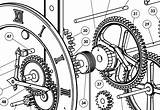 Drawing Gear Gears Clock Drawings Getdrawings Paintingvalley sketch template