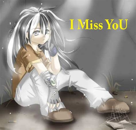 anime greeting cards anime girl i miss you