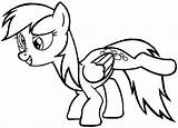 Coloring Pages Pony Little Poni Girls sketch template