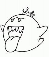 Coloring Boo King Pages Colouring Mario Related sketch template