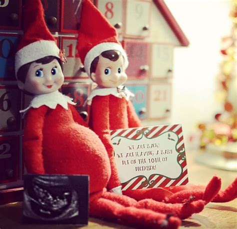 creative elf on a shelf pregnancy announcement and gender