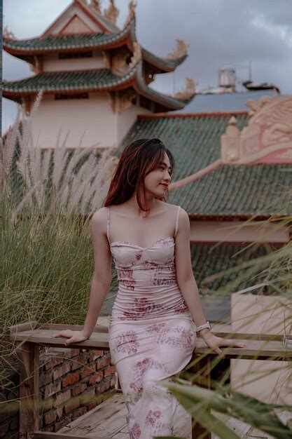 Premium Photo Cheongsam Set Cheongsam Silk Slip Dress Asian Model