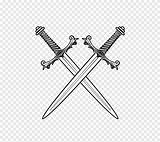 Espada Rapier Katana Arma Cruzar Escudo Pngegg Tutorial Pngwing Logotipo sketch template