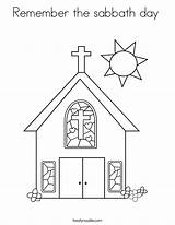 Coloring Sabbath Remember Pages Noodle Twistynoodle Twisty Sunday Holy School Church Built California Usa sketch template