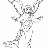 Angel Coloring Gabriel Outline Printable Color Pages Drawing Getcolorings Getdrawings sketch template