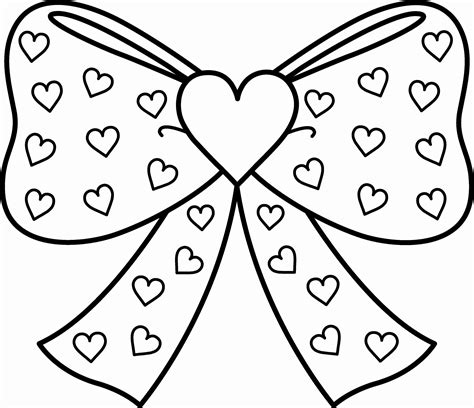 hearts  ribbons coloring pages  getdrawings