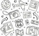 Travel Doodles Themed Doodle Drawings Read sketch template