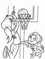 Basketball Coloring Children Pages Kids Coloriage sketch template