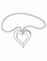 Coloring Heart Pages Shape Pendant Shaped Printable Print Getcolorings sketch template