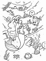 Mermaid Little Coloring Pages Colouring Coloringpages1001 Disney Kids Ariel sketch template