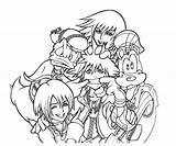Hearts Stained Glass Xion Disney Riku Coloringhome sketch template