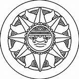 Aztec Coloring Mayan Calendar Drawing Gods Mythology Pages Drawings Goddesses Printable Getdrawings Simple sketch template