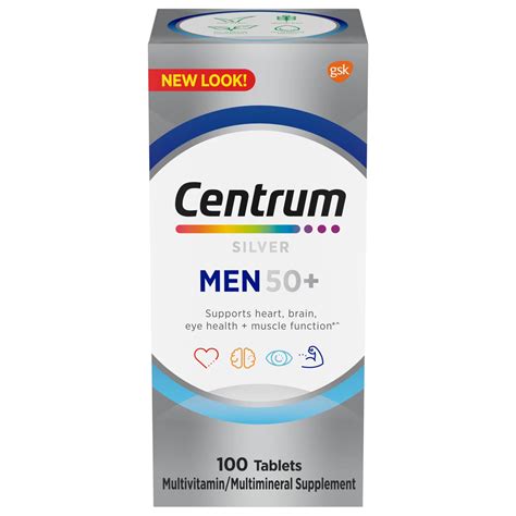 centrum silver multivitaminmultimineral supplement personalized  men  tablets shop