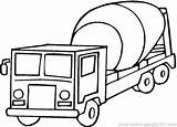 Coloring Pages Truck Transportation Mixer Cement Printable Color Land Log Drawing Transport Toddlers Colouring Preschoolers Concrete Clipart Print Getcolorings Crafts sketch template