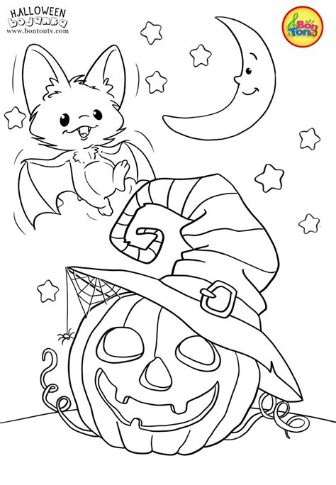 easy halloween coloring sheets